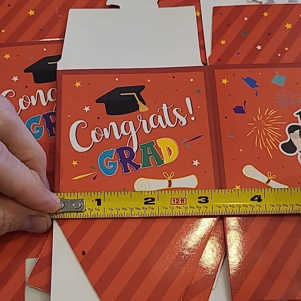 8 Graduation Party Favor Boxes - Red NEW!